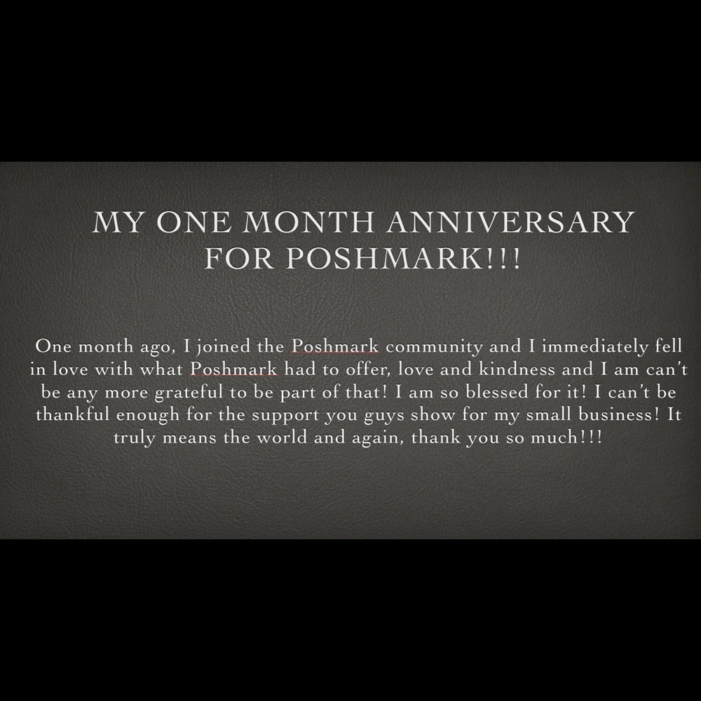 ONE MONTH ANNIVERSARY!!!